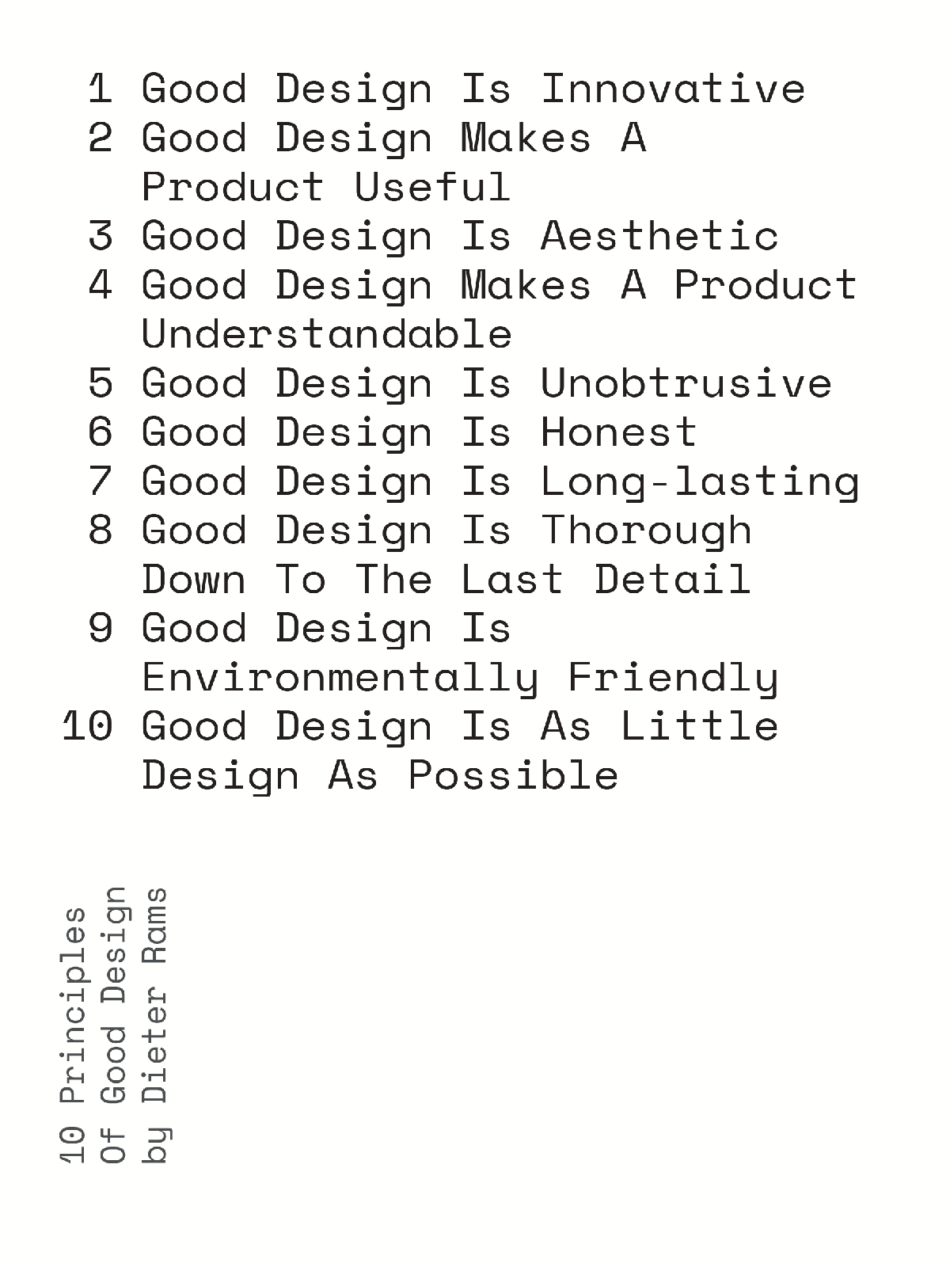 Design Manifestos: philosophies and principles for good design